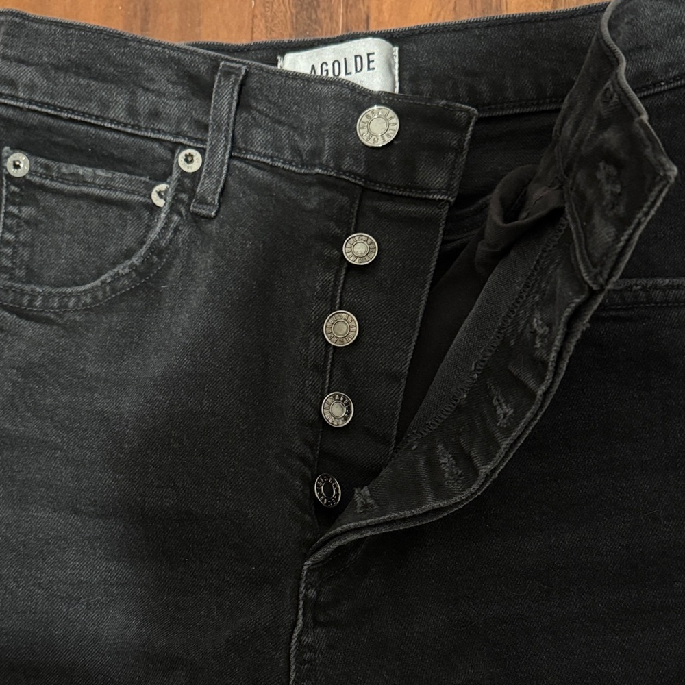 Black Agolde Button Up Jeans - Picture 4 of 5